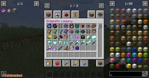 This should be enough for modpack developers who might not want those items to be accessible from the start of the game in their modpack. . Minecraft enigmatic legacy